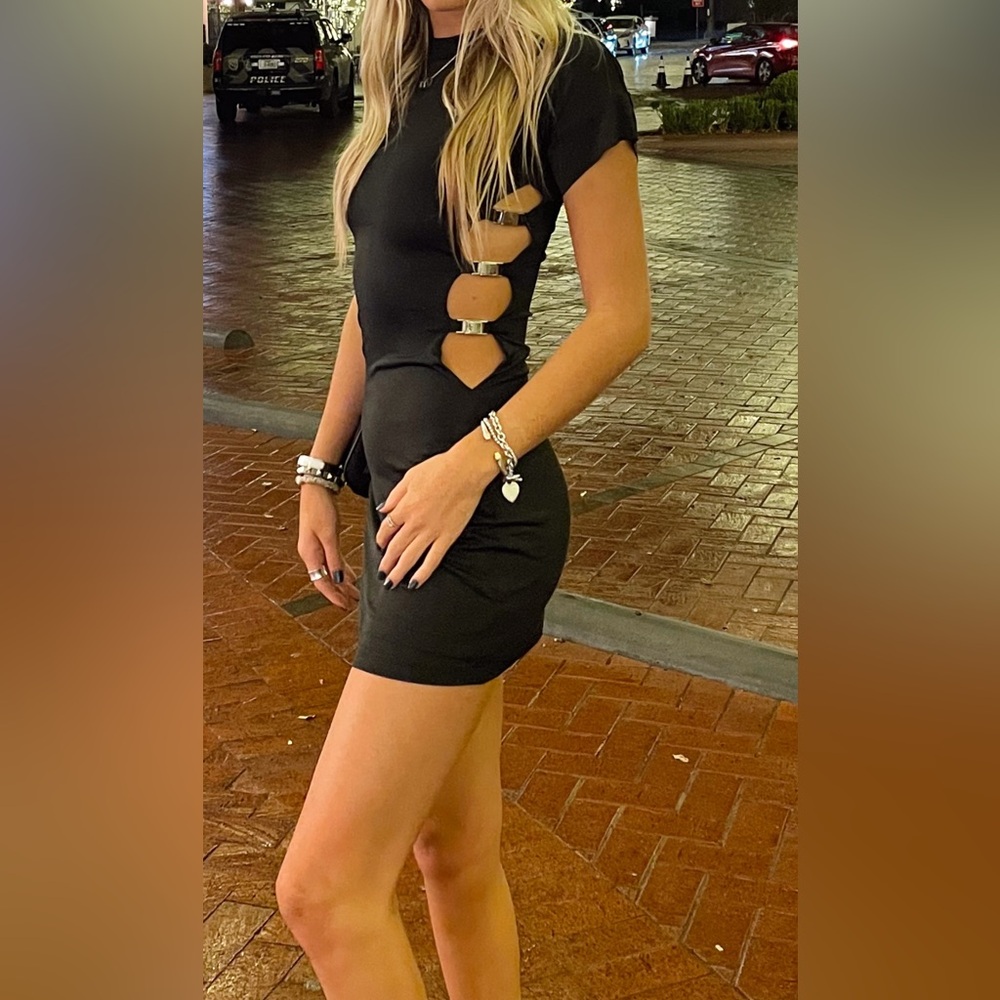 Chic Black Cutout mini dress
